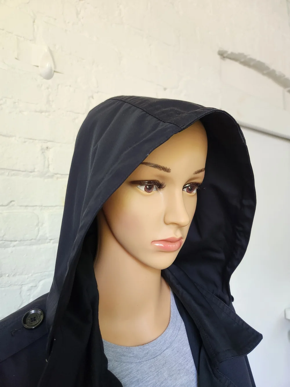 Michael Kors Black Hooded Utility Jacket with Belt